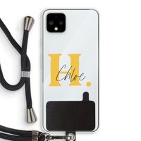 Amber Script: Pixel 4 XL Transparant Hoesje met koord