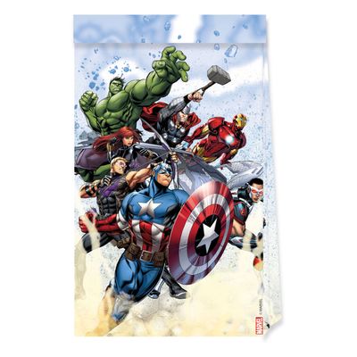 Globos papieren feestzakjes fsc avengers infinity stones, 4st.