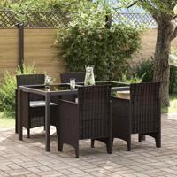 Tuinstoel 4 pcs Bruin 53 x 49 x 85 cm PP