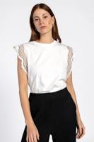 Aaiko Cora Fancy Co 144 T-shirt Korte Mouw 114300 Les Blancs