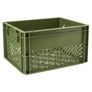 Kunststof Fietskrat Medium 25 liter Leger Groen