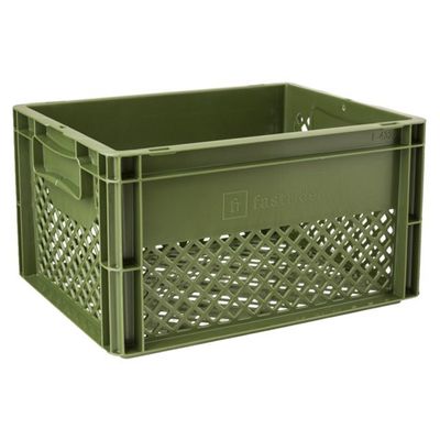 Kunststof Fietskrat Medium 25 liter Leger Groen