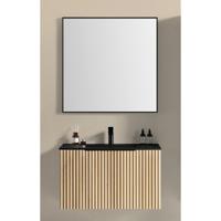 Xellanz Ribbella Badmeubel Compleet - 80cm - Naturel Eik/Mat Zwart