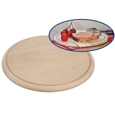 Serveer plank - 4x stuks - rond - 28 cm - hout - ham plankje - broodplank - hapjes serveerplanken