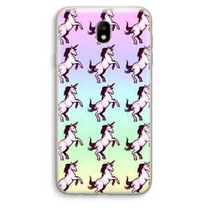 Musketon Unicorn: Samsung Galaxy J7 (2017) Transparant Hoesje