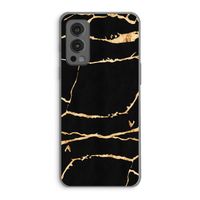 Gouden marmer: OnePlus Nord 2 5G Transparant Hoesje