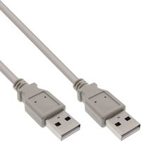 Kabel Inline USB-A 2.0 M-M 2 meter beige - thumbnail