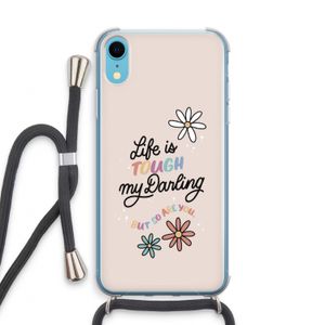 Tough Life: iPhone XR Transparant Hoesje met koord