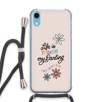 Tough Life: iPhone XR Transparant Hoesje met koord