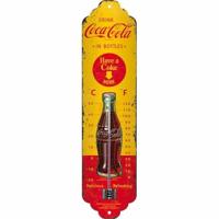TFA Thermometer - vintage Cola - metaal - XL - geel - 28 x 6.5 cm