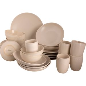 Mammoet Serviesset Spirit Stoneware 6-persoons 30-delig Offwhite