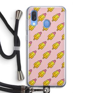 Waterijsjes: Samsung Galaxy A40 Transparant Hoesje met koord