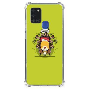 Samsung Galaxy A21s Stevig Bumper Hoesje Doggy Biscuit