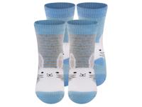 Soxo 2 paar babysokken (Blauw/grijs, 19-21)
