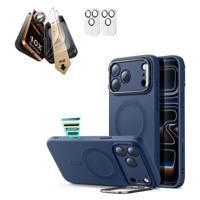 iPhone 17 Pro Max Bundle Cloud Soft Magnetic Case (Camera Control, Stash Stand) and Armorite Pro Screen Protector - Navy Blue