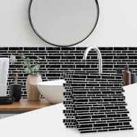 LuxeMarmer Zwart-Wit Marmerlook Wandstickers