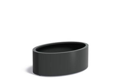Aluminium plantenbak Ellipse 120x80x40cm.