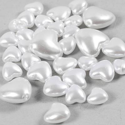 Creativ Company Waskralen, hartjes, d 7-13 mm, gatgrootte 1,3-1,5 mm, ca. 27 stuk, parelmoer, 32 stuk/ 1 doos