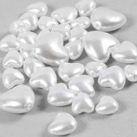 Creativ Company Waskralen, hartjes, d 7-13 mm, gatgrootte 1,3-1,5 mm, ca. 27 stuk, parelmoer, 32 stuk/ 1 doos
