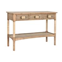 Wandtafel Home ESPRIT Lichtbruin Touw Spar 110 x 40 x 79,5 cm