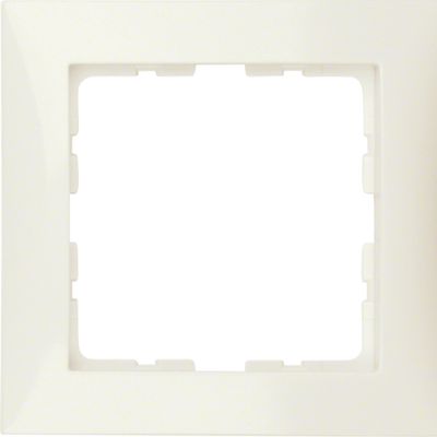 Berker S1 afdekraam 1 voudig creme glanzend 10118982