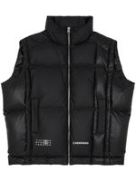 MM6 Maison Margiela x Chen Peng gilet matelassé à logo imprimé - Noir