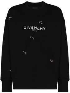Givenchy sweat imprimé à détails d'œillets - Noir