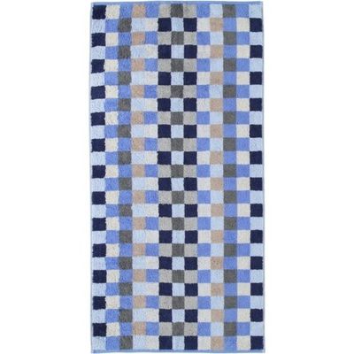 Cawö Cawö Unique Karo Handdoek saphir