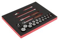 Bahco Foaminlay Fit&Go 2/3 met doppen en toebehoren 1/2" - 24-delig - FF1F2202