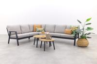 Viento/Mindo hoek loungeset (4-delig) - Royal Grey/Teak