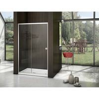 Douchedeur SaniClear Slide | 100x200 cm | 1 Schuifdeur | Helder glas | Chroom beslag