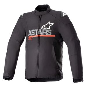 ALPINESTARS SMX Waterproof Jacket, Textiel motorjas heren, Zwart-Donker Grijs-Helder Rood