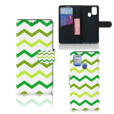 Samsung Galaxy M31 | Telefoon Hoesje | Zigzag Groen