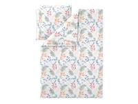 LIVARNO Microvezel-satijn beddengoed, 200 x 200 cm (Bloemen/wit)