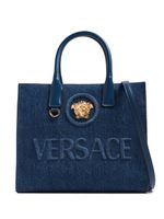 Versace sac à main La Medusa en jean - Bleu