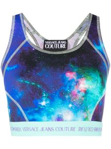 Versace Jeans Couture brassière de sport à imprimé graphique - Bleu