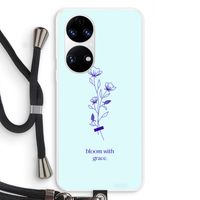 Bloom with grace: Huawei P50 Transparant Hoesje met koord