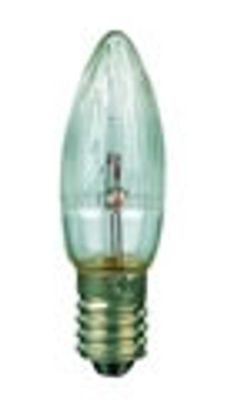 Kerstverlichting reservelampjes kaarsmodel E10 12V 3W set van 3 lampjes geribbeld buiten