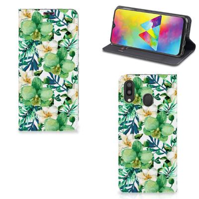 Samsung Galaxy M20 Smart Cover Orchidee Groen Samsung Galaxy M20 Smart Cover Orchidee Groen