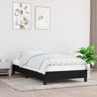 Bedframe stof zwart 100x200 cm - thumbnail