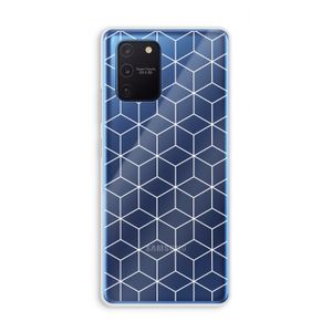 Zwart-witte kubussen: Samsung Galaxy Note 10 Lite Transparant Hoesje