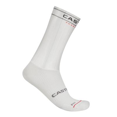 Castelli fast feet 4 sock white unisex