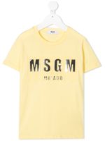 MSGM Kids t-shirt à logo imprimé - Jaune - thumbnail