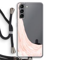 Peach bath: Samsung Galaxy S21 Transparant Hoesje met koord