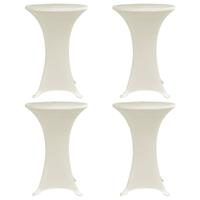 VidaXL Statafelhoes 4 st stretch ø80 cm crème