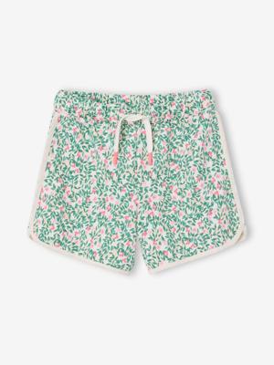 Meisjessportshort in fleece vanille