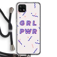 GRL PWR: Samsung Galaxy A22 5G Transparant Hoesje met koord