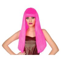 Pruik Roze 60 cm