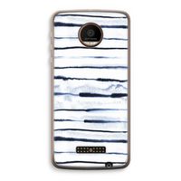 Ink Stripes: Motorola Moto Z Force Transparant Hoesje