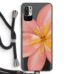 Pink Ellila Flower: Xiaomi Redmi Note 10 5G Transparant Hoesje met koord